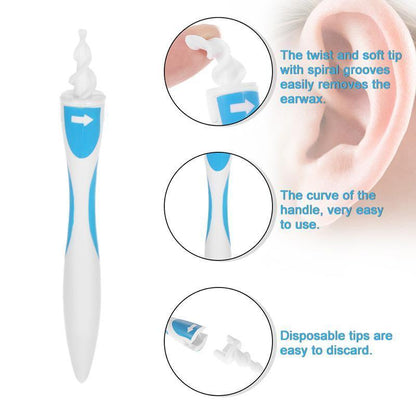 BowLift | Smart Earpick Spiral Ear Wax Remover Cleaner 16 Tips