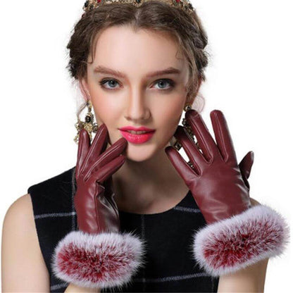 BowLift | Women Genuine Rabbit Fur Gloves