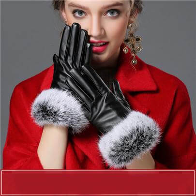 BowLift | Women Genuine Rabbit Fur Gloves