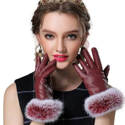 BowLift | Women Genuine Rabbit Fur Gloves