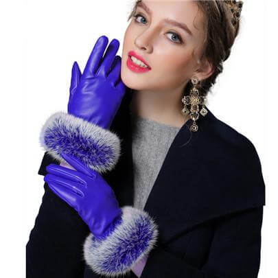 BowLift | Women Genuine Rabbit Fur Gloves