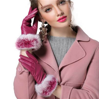 BowLift | Women Genuine Rabbit Fur Gloves