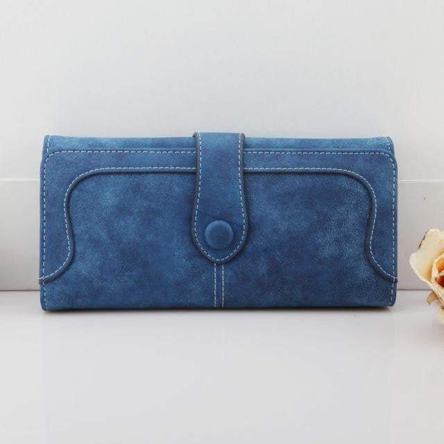 BowLift | Exclusive Women Wallets New Winter Fashion Trends Pumping Frosted Multi-card Position Two Fold Wallet Lady Ms. Long Purse Card