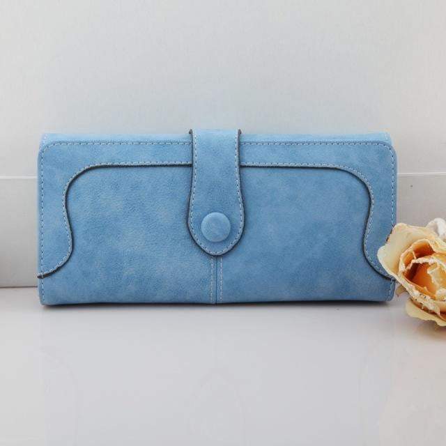 BowLift | Exclusive Women Wallets New Winter Fashion Trends Pumping Frosted Multi-card Position Two Fold Wallet Lady Ms. Long Purse Card
