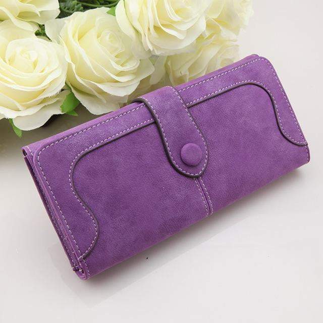 BowLift | Exclusive Women Wallets New Winter Fashion Trends Pumping Frosted Multi-card Position Two Fold Wallet Lady Ms. Long Purse Card