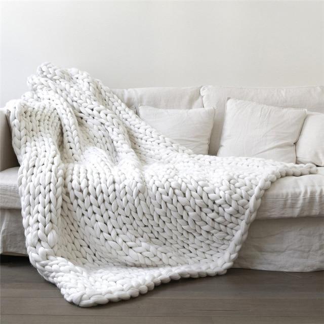 Skanto | Handmade Chunky Knit Blanket Comfortable & Warm - 80 x100 cm
