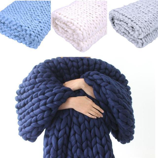 Skanto | Handmade Chunky Knit Blanket Comfortable & Warm - 80 x100 cm
