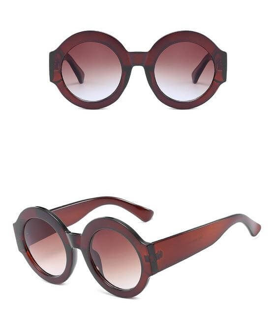 BowLift | Designer Red Green Black Circle Sun Glasses