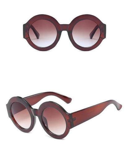 BowLift | Designer Red Green Black Circle Sun Glasses
