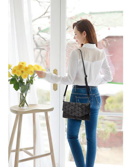 Abstract Geometric Matte Shoulder Bag | Bowlift