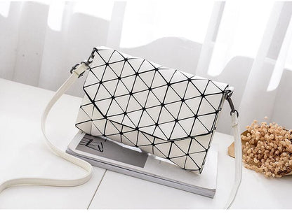 Abstract Geometric Matte Shoulder Bag | Bowlift