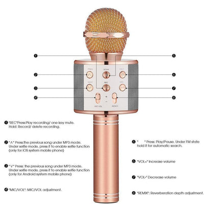 Karnz | Wireless Magic Karaoke Microphone – Bluetooth Karaoke Microphone