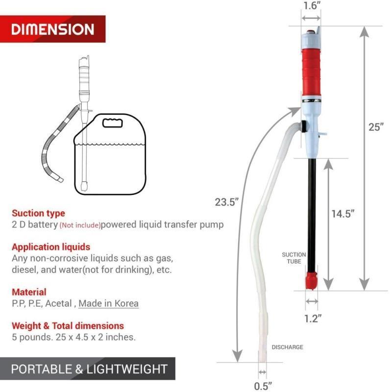 Skanto | Electric Liquid Transfer Pump for Cars, Vehicles, Fuel, Gas Siphoning
