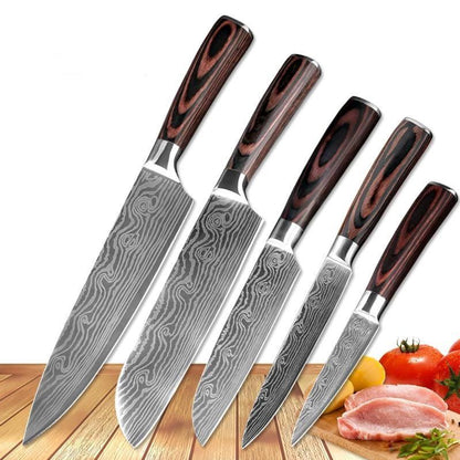 BowLift | Japanese Chef Knife Set Professional Ikasu High Carbon Steel Damascus