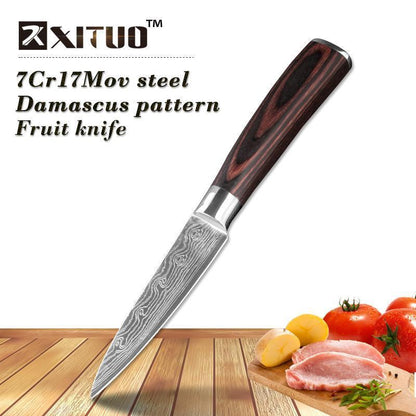 BowLift | Japanese Chef Knife Set Professional Ikasu High Carbon Steel Damascus