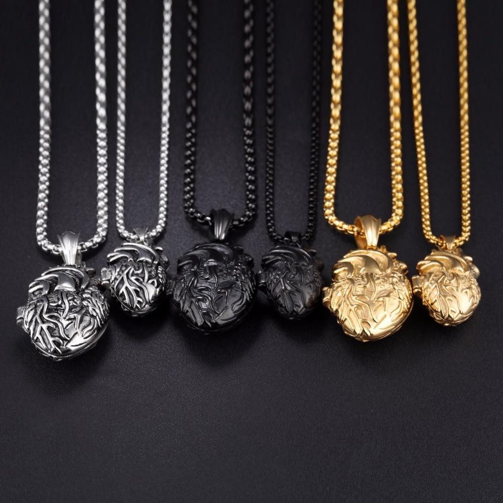 3D Anatomically Correct Heart Charm Pendant Necklace | Karnz