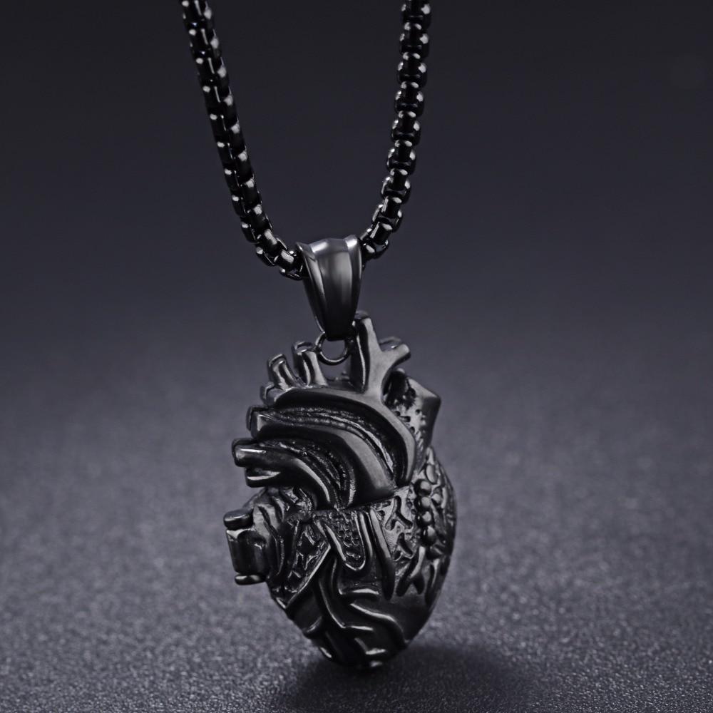3D Anatomically Correct Heart Charm Pendant Necklace | Karnz