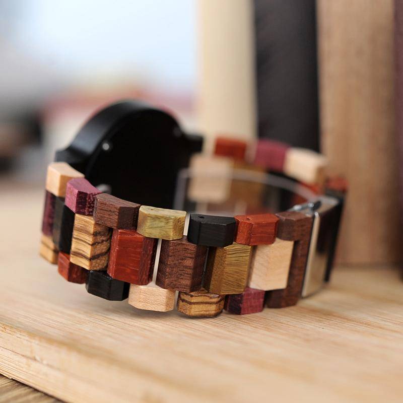 BowLift | Mens Wooden Watch With Week Date Display in Wood Gift Box