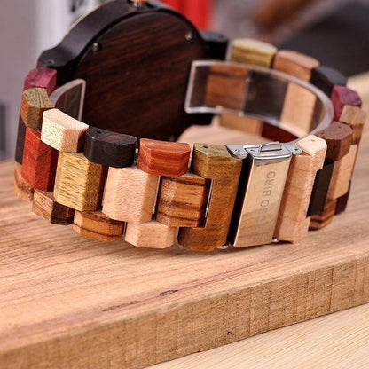 BowLift | Wooden Mens Watch Men Date Display in Wood Gift Box
