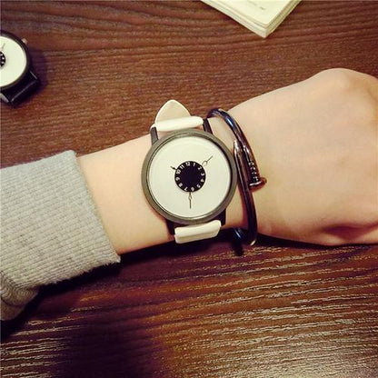 Skanto | Minimalist Genuine Leather Unique Designer Luxury Women's Watch