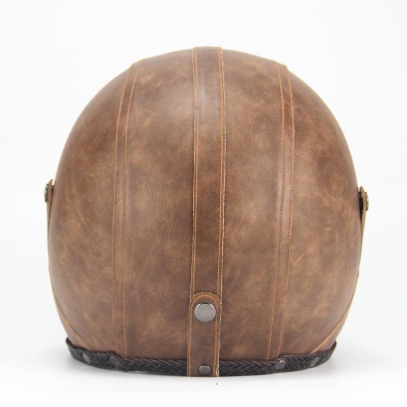 Skanto | Retro Vintage Open Face Motorcycle Helmet With Goggles