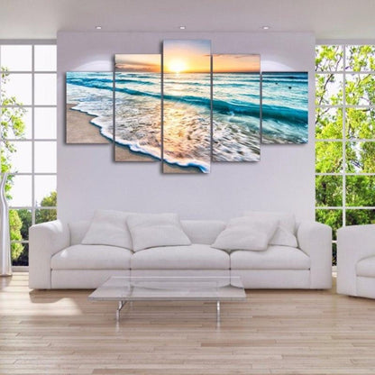 Sunset Beach - Canvas Wall Art Painting | Bowlift