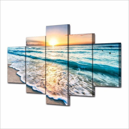 Sunset Beach - Canvas Wall Art Painting | Bowlift
