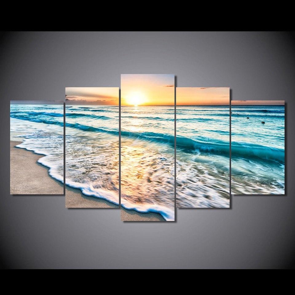 Sunset Beach - Canvas Wall Art Painting | Bowlift
