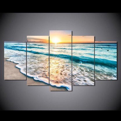 Sunset Beach - Canvas Wall Art Painting | Bowlift