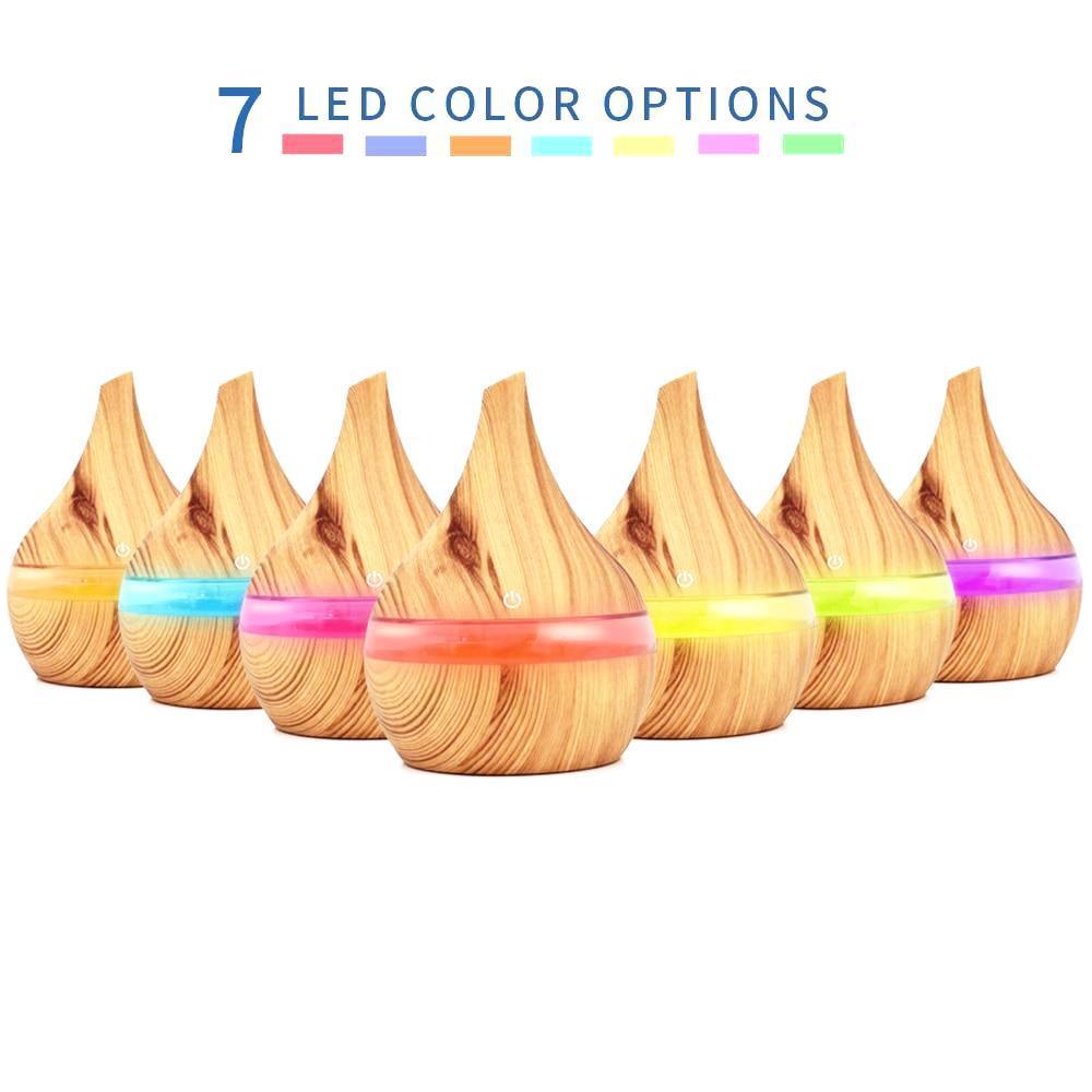 Skanto | Wood Grain Electric Humidifier Ultrasonic Essential Oil Diffuser