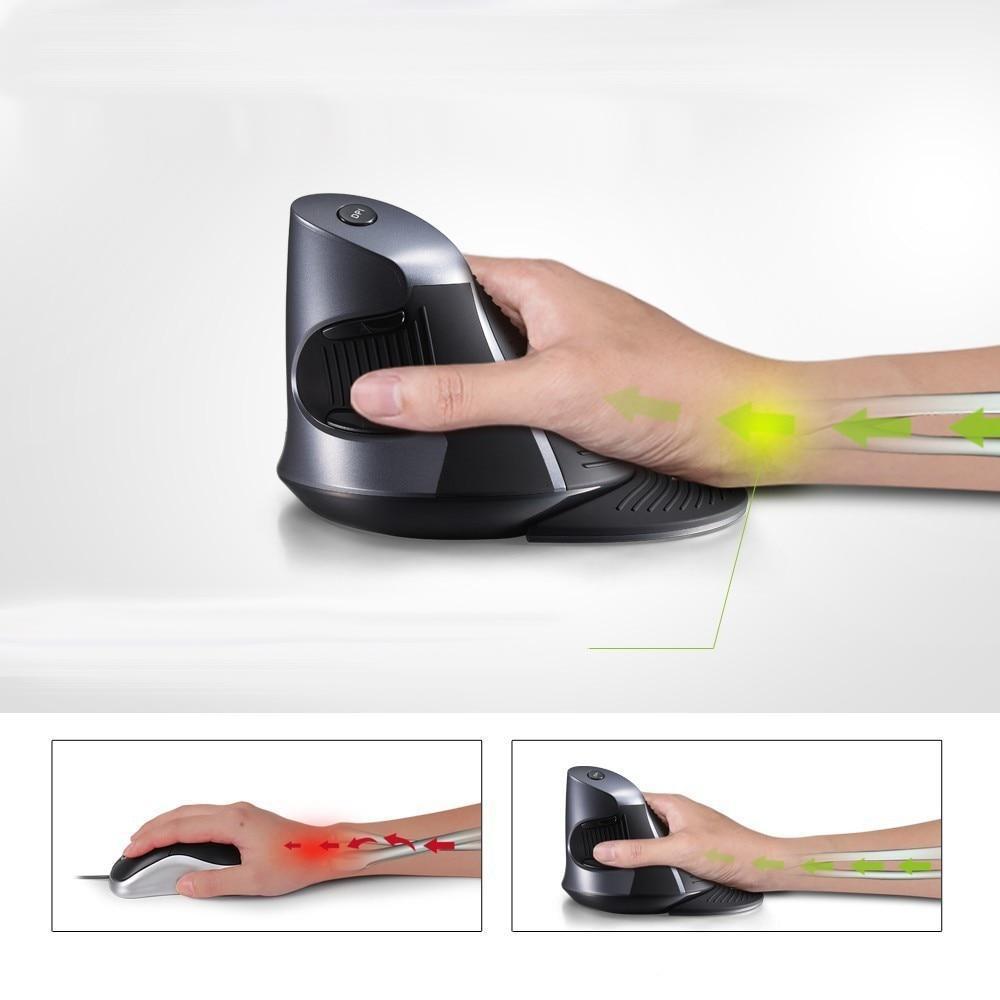 Ergonomic Vertical Wireless 6 Button Mouse | Bowlift