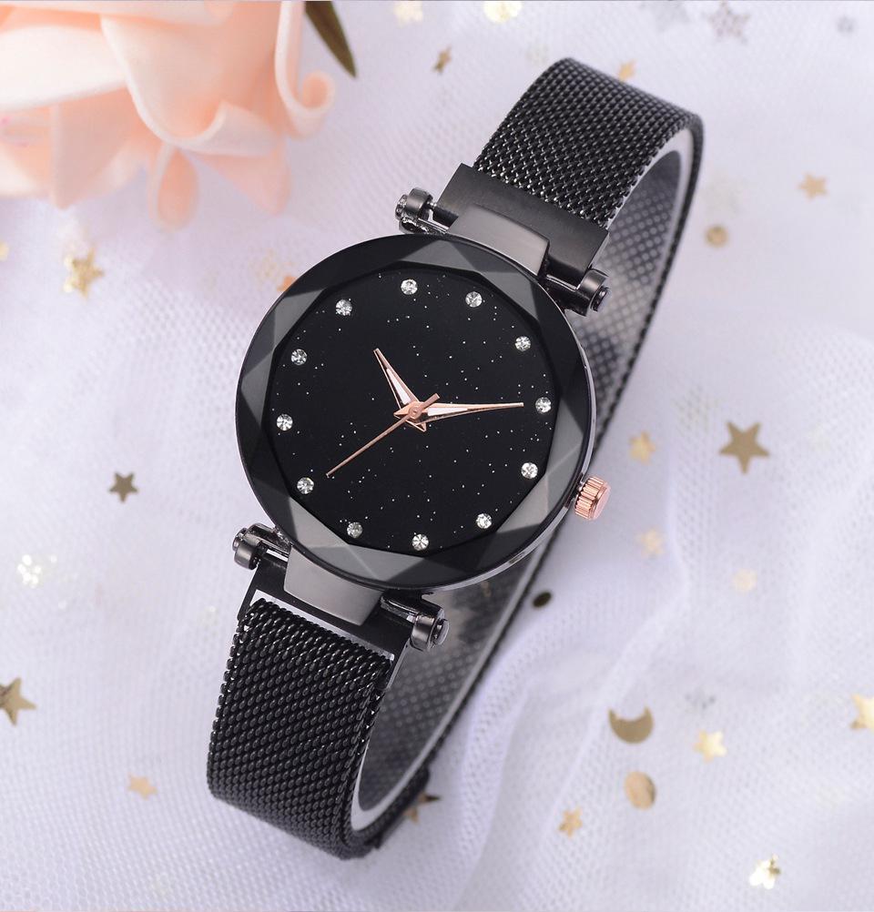BowLift | Fashionable Unique Mesh Magnet Buckle Exotic Starry Diamond Designer Luxury Ladies  Women Watch