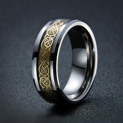 Dragon's Breath - Steel Viking Ring | Skanto
