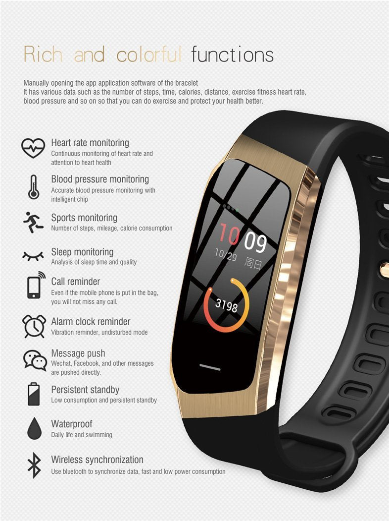 Brehn | Fitband Smartwatch waterproof blood pressure oxygen heart rate monitor sport band