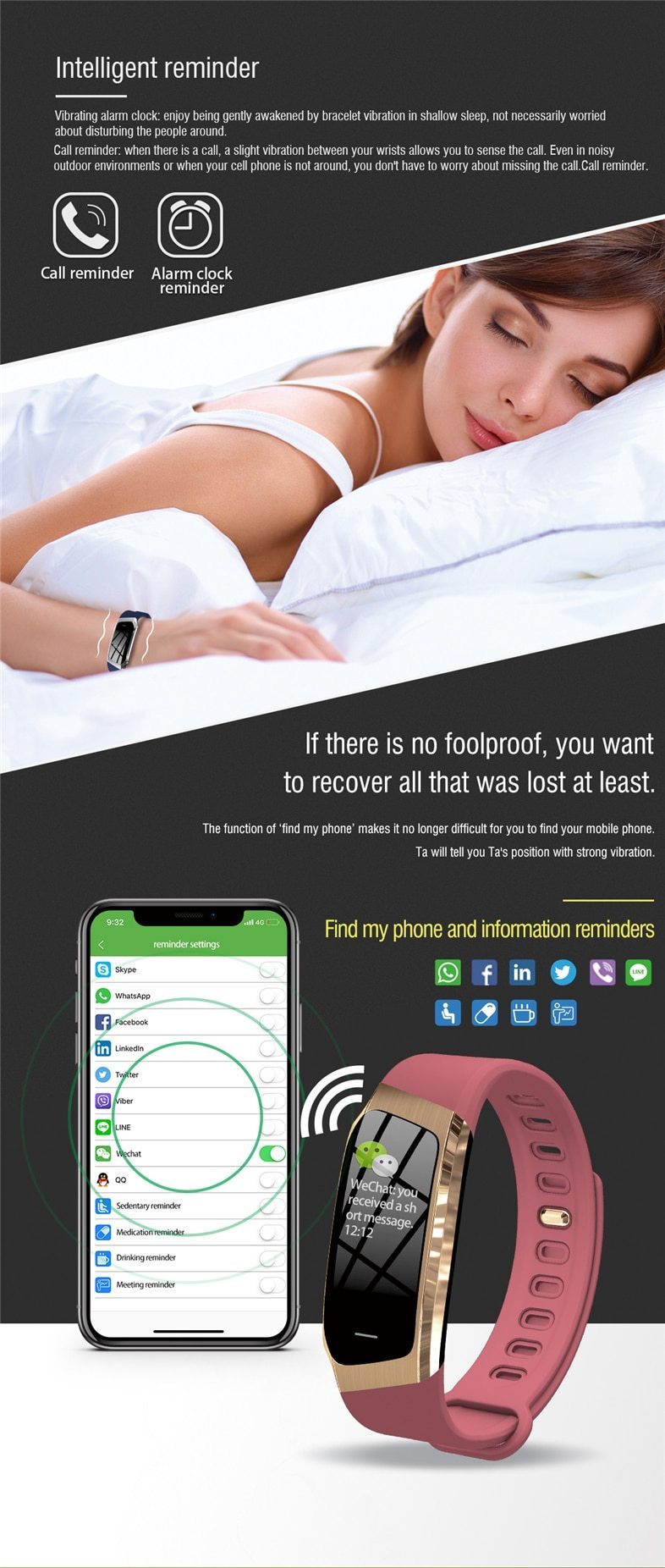Brehn | Fitband Smartwatch waterproof blood pressure oxygen heart rate monitor sport band