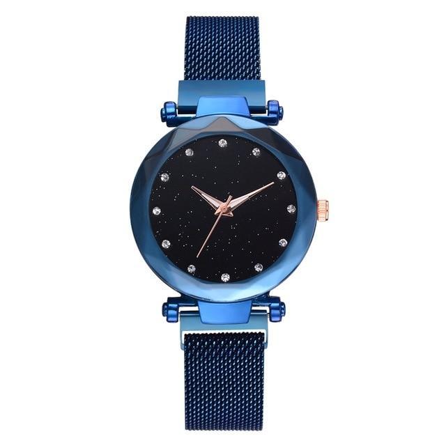 BowLift | Fashionable Unique Mesh Magnet Buckle Exotic Starry Diamond Designer Luxury Ladies  Women Watch