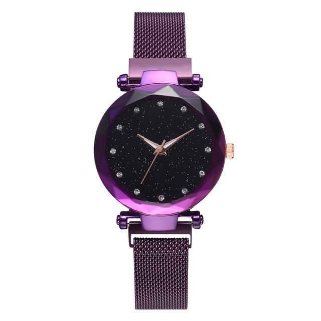 BowLift | Fashionable Unique Mesh Magnet Buckle Exotic Starry Diamond Designer Luxury Ladies  Women Watch