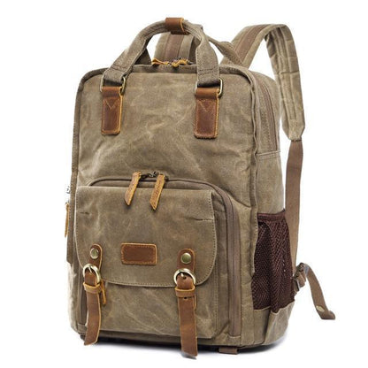 Skanto | Waterproof Waxed Canvas Camera Backpack