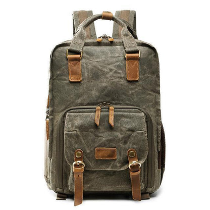 Skanto | Waterproof Waxed Canvas Camera Backpack