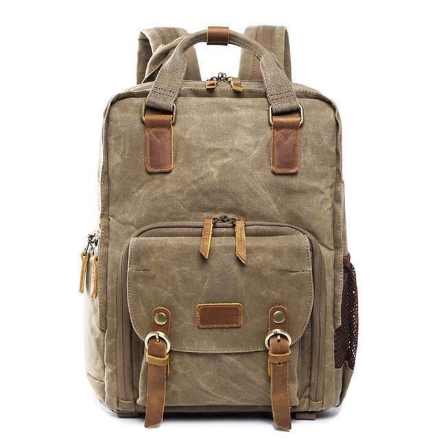 Skanto | Waterproof Waxed Canvas Camera Backpack