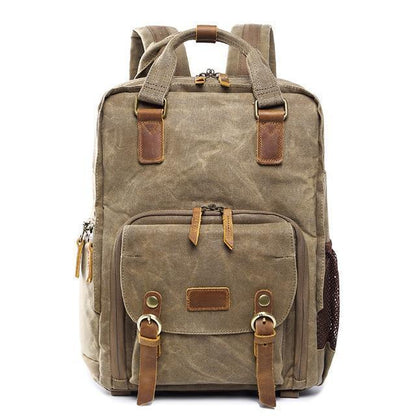Skanto | Waterproof Waxed Canvas Camera Backpack