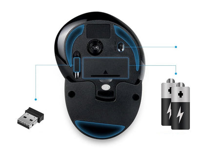 Ergonomic Vertical Wireless 6 Button Mouse | Bowlift