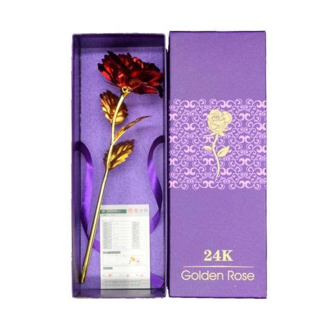 24k gold-plated rose | Includes certificate and luxurious gift box