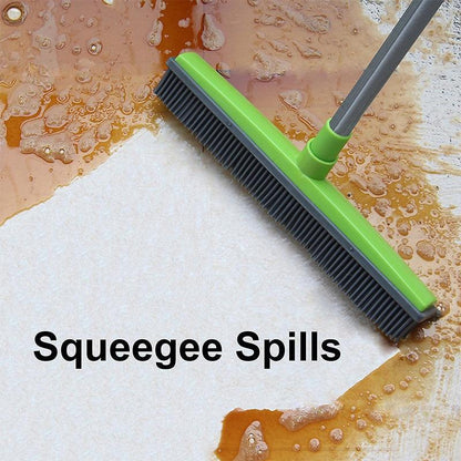 Brehn | Broom with natural rubber squeegee, for multiple surfaces and for removing pet hair
