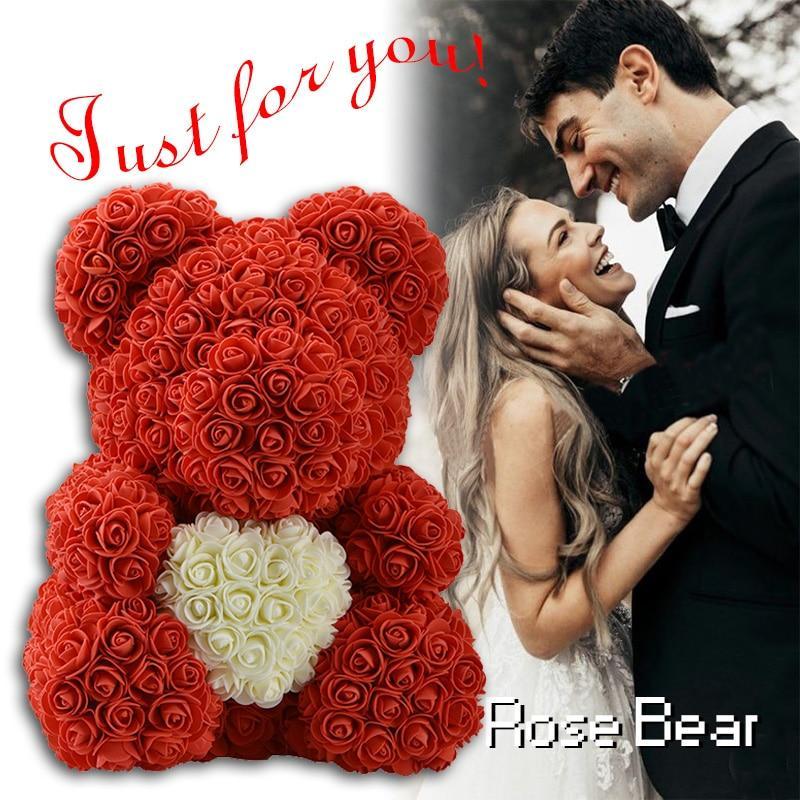 Rose Teddy Bear with Heart | Skanto