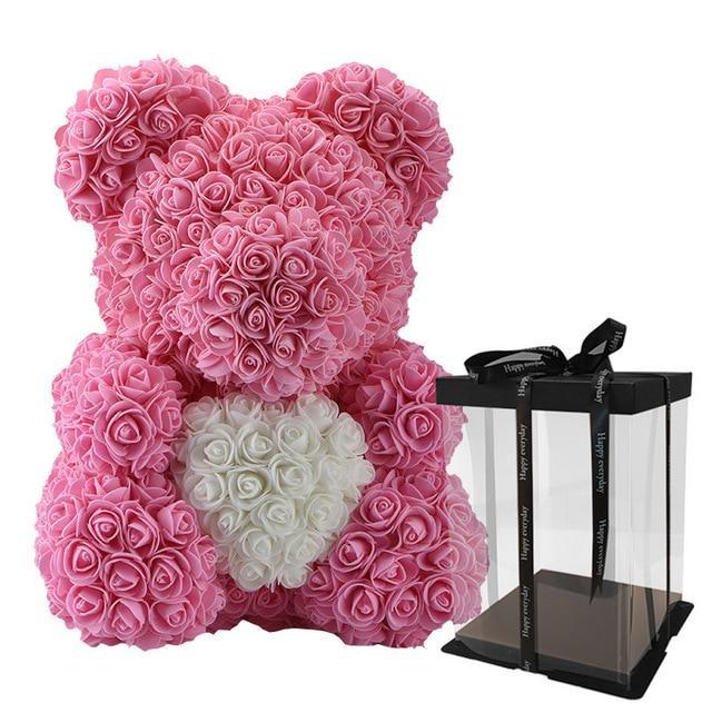 Rose Teddy Bear with Heart | Skanto
