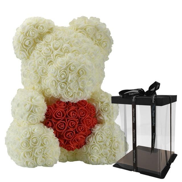 Rose Teddy Bear with Heart | Skanto