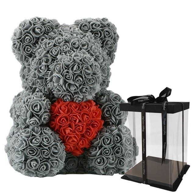 Rose Teddy Bear with Heart | Skanto