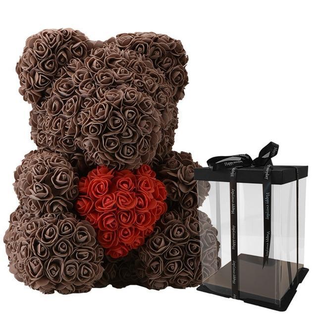 Rose Teddy Bear with Heart | Skanto