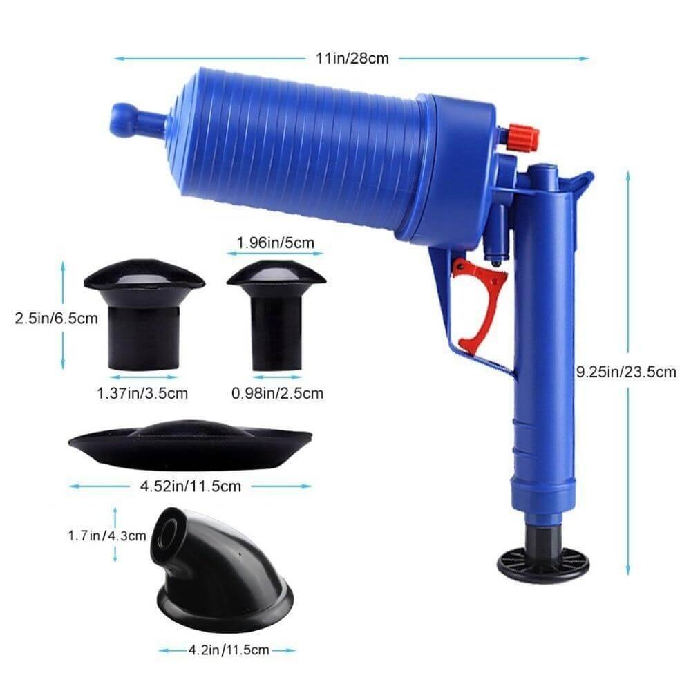 Skanto | High-Pressure Drain Cleaner | Air Pressure Pipe Cleaner | Blue